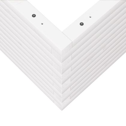 Градинска кашпа, бяла, 50x50x46 см, борово дърво масив