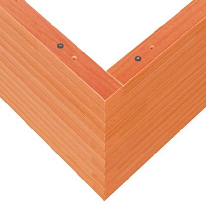 Градинска кашпа, восъчнокафява, 90x90x46 см, борово дърво масив