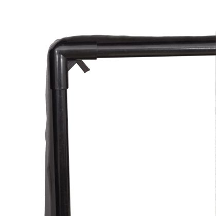 Двоен шезлонг с покрив и завеси светлосив полиратан