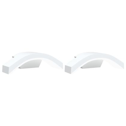 Външни LED стенни лампи, 2 бр, бял, лят алуминий