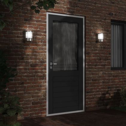 Външни стенни лампи със сензори, 2 бр, сребрист, инокс