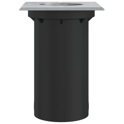 Наземна външна лампа квадратна черна 10,5x10,5 см лят алуминий