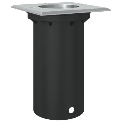 Наземна външна лампа квадратна черна 10,5x10,5 см лят алуминий