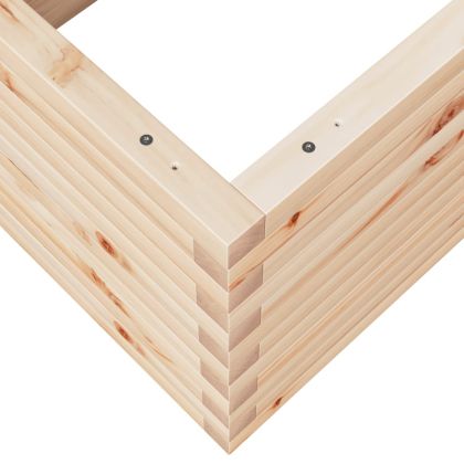 Градинска кашпа 110x60x45,5 см масивна борова дървесина