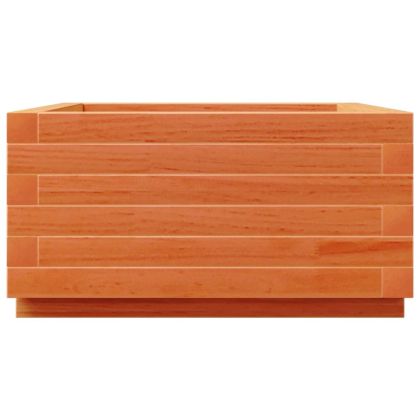 Градинска кашпа, восъчнокафява, 50x50x26,5см борово дърво масив