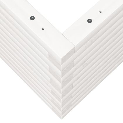 Градински сандък, бял, 90x40x45,5 см, масивна борова дървесина