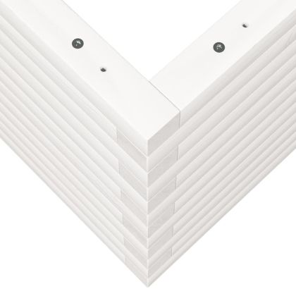 Градински сандък, бял, 110x40x45,5 см, масивна борова дървесина