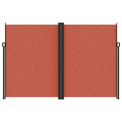 Прибираща се странична тента, теракота, 220x1000 см