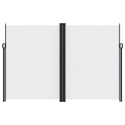 Прибираща се странична тента, бяла, 220x1000 см