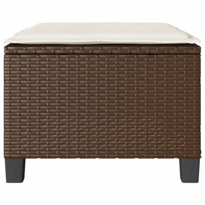 Бистро комплект с възглавници 3 части кафяв полиратан