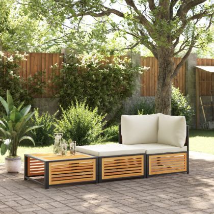 Градинска маса с табуретка, акациево дърво масив