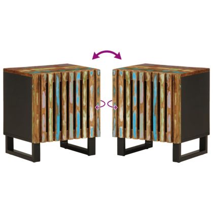 Нощно шкафче 40x34x46 см регенерирано дърво масив