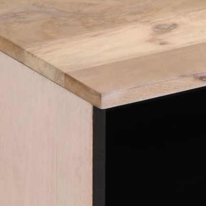 Нощно шкафче, 40x34x46 см, избелено мангово дърво масив