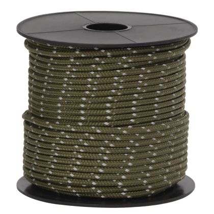 Опъващо въже за палатка с рефлекторни ленти и ключове 50 м 4 мм