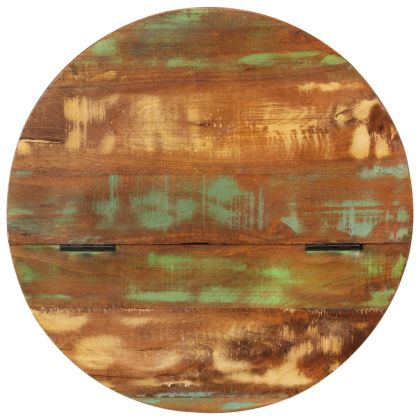 Маса за кафе, черна, 50x27 см, регенерирано дърво масив