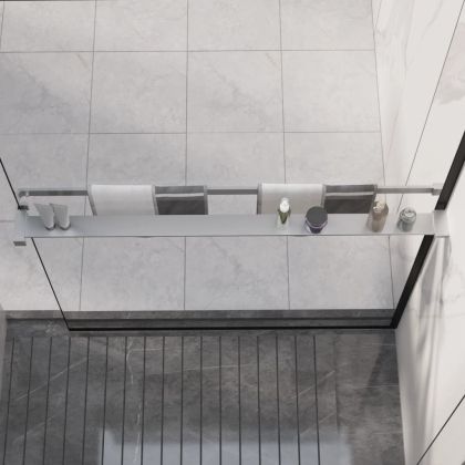 Рафт за душ за стена за душ кабина хром 100 см алуминий