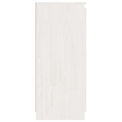 Странични шкафове, 3 бр, бели, борова дървесина масив