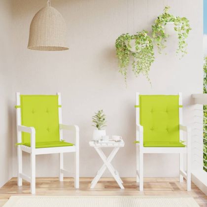 Възглавници за столове 2 бр яркозелени 100x50x3 см Оксфорд плат