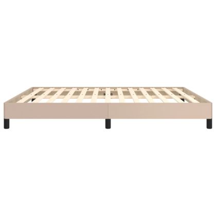Рамка за легло, капучино, 160x200 см, изкуствена кожа