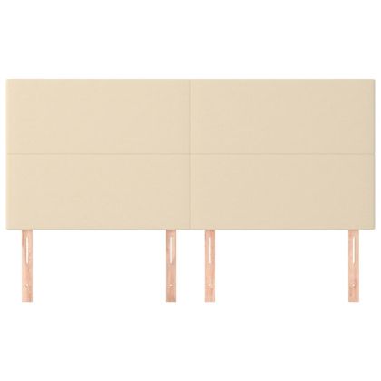 Табла за легло, кремава, 160x5x118/128 см, плат