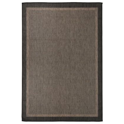 Градински плоскотъкан килим, 160x230 см, тъмнокафяв