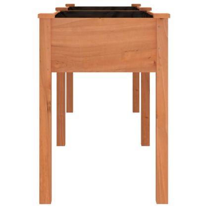 Саксия с вложка кафява 203x53x76 см масивна ела