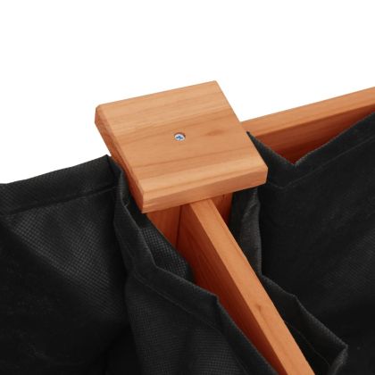 Саксия с вложка кафява 203x53x76 см масивна ела