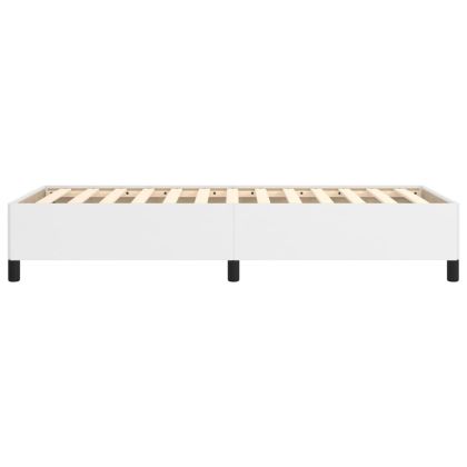 Рамка за легло, бяло, 100x200 см изкуствена кожа