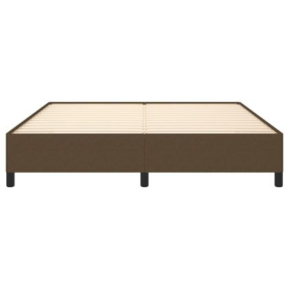 Рамка за легло без матрак, тъмнокафява, 160x200 см, плат