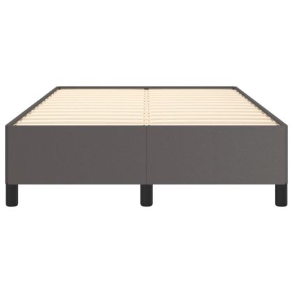 Рамка за легло, сива, 120x200 см, изкуствена кожа