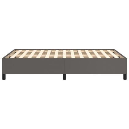 Рамка за легло, сива, 120x200 см, изкуствена кожа