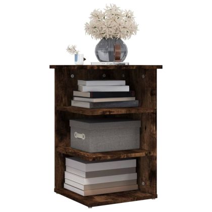 Страничен шкаф, опушен дъб, 35x35x55 см, инженерно дърво