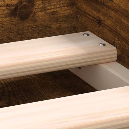 Рамка за легло, опушен дъб, 140x200 см