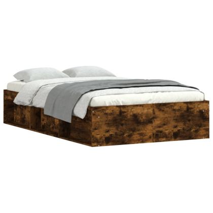 Рамка за легло, опушен дъб, 120x200 см