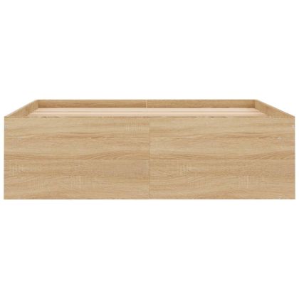 Рамка за легло, дъб сонома, 120x200 см