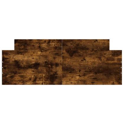 Рамка за легло с горна и долна табла, опушен дъб, 140x190 см