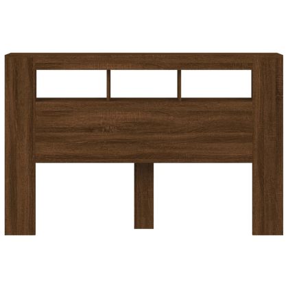 LED горна табла, кафяв дъб, 160x18,5x103,5 см, инженерно дърво