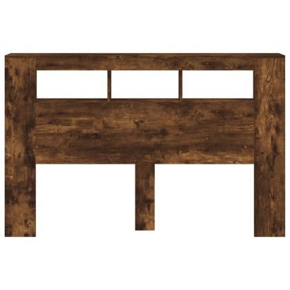 LED горна табла, опушен дъб, 160x18,5x103,5 см, инженерно дърво