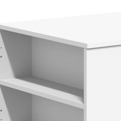 Кафе маса, бяла, 102x55x42 см, инженерно дърво