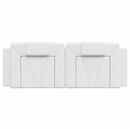 Мека табла за легло Viana, бяла, 140 см, изкуствена кожа