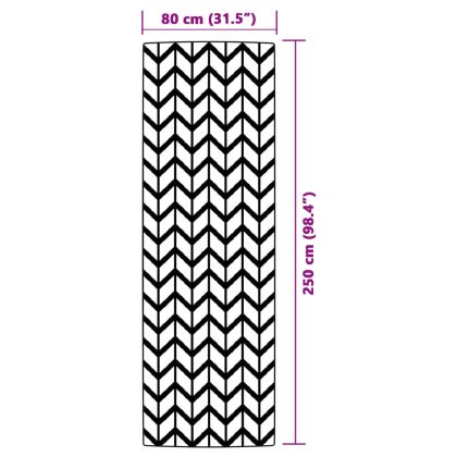 Килим за открито, ARAKIL сиво, 80x250 см, PP