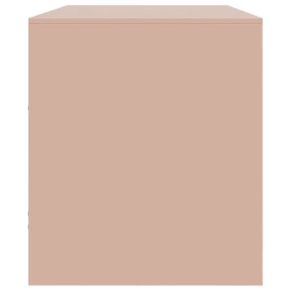 ТВ шкаф, розов, 99x39x44 см, стомана