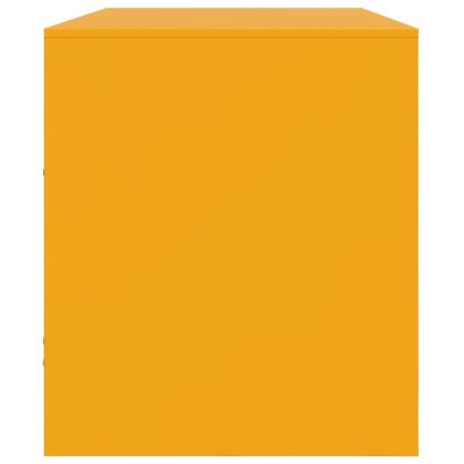 ТВ шкаф, горчица жълто, 99x39x44 см, стомана