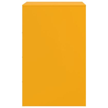 Нощно шкафче, горчица жълто, 34,5x39x62 см, стомана
