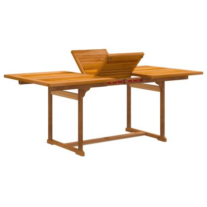 Градински трапезен комплект, 5 части, акация масив и textilene