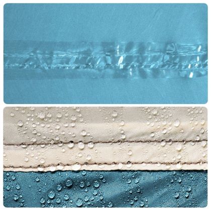 Брезент за къмпинг, син, 500x294 см, водоустойчив