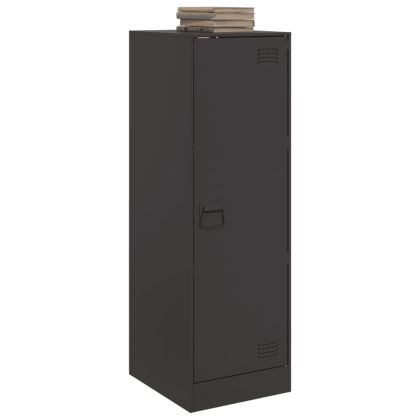 Бюфет, черен, 34,5x39x107 см, стомана