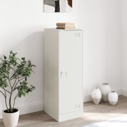 Бюфет, бял, 34,5x39x107 см, стомана