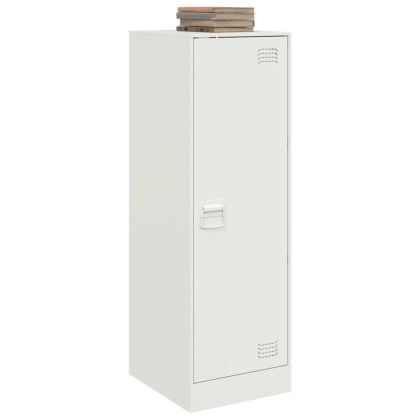 Бюфет, бял, 34,5x39x107 см, стомана