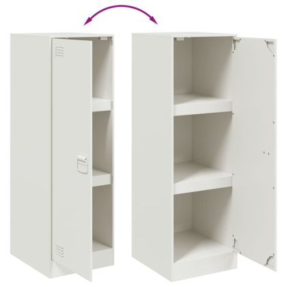 Бюфет, бял, 34,5x39x107 см, стомана